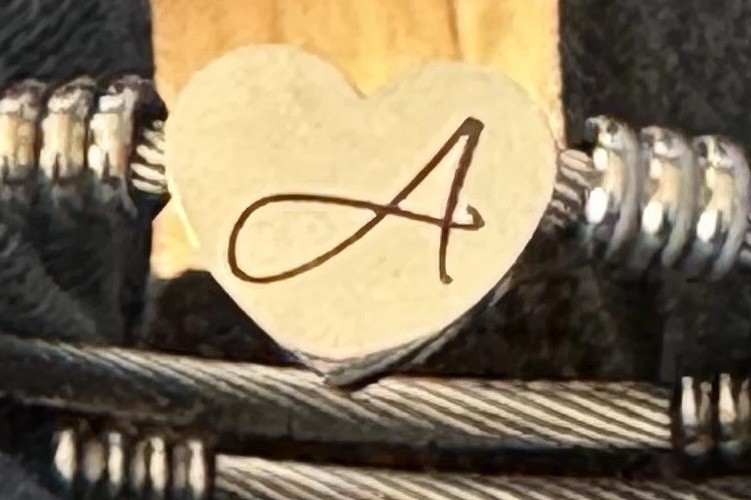 Beautiful Vintage Silvertone Heart With Initial “A” Wrap Bracelet Fits All