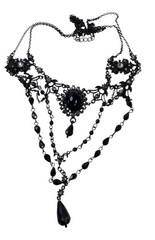 Vintage black gothic style necklace and earring set unbranded Cosplay