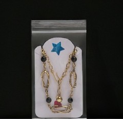 Wells Four Bead Gold Necklace 15″ 14K GF Mid Century Choker or Childs Adj J Hook