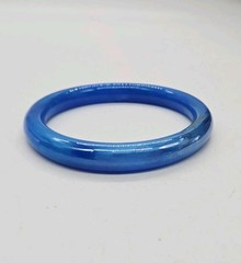 Glass Bangle Bracelet Seamless Retro Art Glass Jewelry Blue Vintage OSFM #2