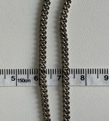 VTG Sterling Silver Celtic Cross Pendant Endless Over The Head Curb Chain 20.5g