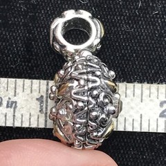 Vintage Renaissance Revival 2-Tone Black Onyx Cubic Zirconia Pendant