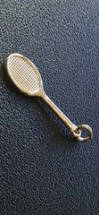Vintage Sterling Silver Tennis Racket Pendant Charm 925 R.L. Griffith 1950-1970