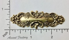 13273 Brass Oxidized Victorian Tag Ornament Jewelry Finding
