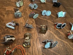 Vintage Cufflinks Mixed Lot, 35 pairs Metal Assorted Styles Silver Gold Black