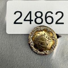 Vintage Gold Filled Locket Round Army Navy Sailor Sweetheart READ
