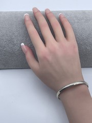 Vintage 925 Sterling Silver Italy Omega Bracelet 6 3/4” Width 5.7mm