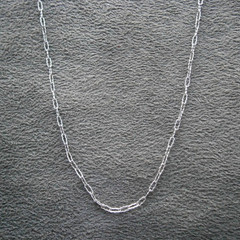 Dainty Crimped Oval Link Chain Vintage Sterling Silver Necklace 18″ 1.7g