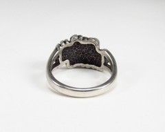 Vintage 1990s Wheeler Mfg. Co. USA Sterling Silver Grape Leaves Band Ring Sz 6.5