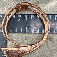 Vintage Matisse Bracelet Copper Tone Enamel Signed 6.5”
