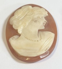 Antique Shell Cameos 2 Pieces 23mm X 30mm