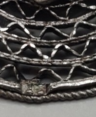800 Silver Arabic Marked Egyptian Storyteller Filigree Panel Link Necklace