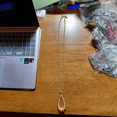 Monet gold tone pendant necklace