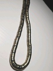 Vtg 70s Snake Coil Necklace 30″ Articulated Segmented Gold Tone Egyptian Revival