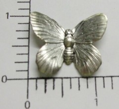 35334 2 Pc Matte Silver Oxidized Victorian Butterfly Brass Jewelry Finding