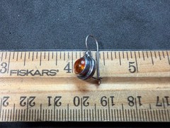 2.67g Vintage Sterling Silver 925 Round Orange Drop Dangle Earrings M
