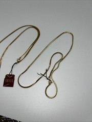 2 / Pair VTG NOS Swank 12K Gold Filled Chain Lot 18” Double Curb & Curb 11.39g