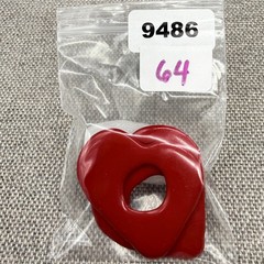 Vintage Earrings 80s Y2k Acrylic Red Hearts Pierced 2 Inches