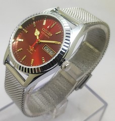 Vintage Citizen Automatic Men’s 21 Jewels Red dial Japan Made Wrist watch