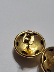 Vintage AVON Gold Tone Ball Stud Earrings Pierced Dome Round Retro Classic…