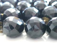 21 PC BUTTON LOT SET ANTIQUE VICTORIAN FACETED FRENCH JET / BLACK GLASS BUTTONS