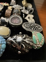 Vintage ~Modern Ladies Fashion Costume Jewelry Rings Lot B 31 AS IS Some STONES