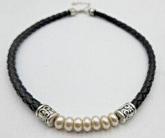 VTG Set Lot PREMIER DESIGNS NECKLACE BRACELET WATCH Faux pearl black silver tone