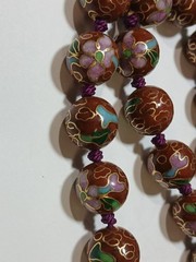Cloisonne Strung 12mm Beaded Necklace 28″