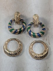 JOMAZ Joseph Mazer Interchangeable Earrings Doorknockers Vintage