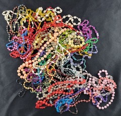 Bead Necklace Costume Parade Mardi Gras Party Various Colors & Length Vintage