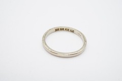 Vintage 18k White Gold Diamond Ring Etched Size 6.75