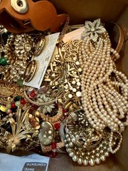 30 lbs Vintage Costume Jewelry Scrap Lot Repair Repurpose Wearable Mixed
