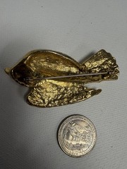 Vintage Gold Tone Bird Brooch Pin