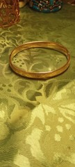 Gold Filled Victorian Style Bangle Bracelet Signed Marathon