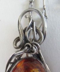 POLAND STERLING PENDANT NECKLACE, 70MM or 2 3/4 INCH PENDANT, STERLING BAR CHAIN