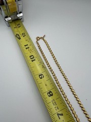 Vintage Gold Tone Heart Link Chain Necklace 24 Inch