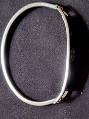 Vintage Y2K Mexican Mosaic Metal Bangle Bracelet