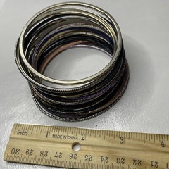 Lot of Bangle Bracelets 23 Costume Jewelry Fashion Various Colors and Styles