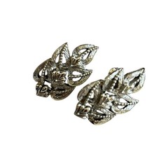 Vintage Coro silver clip on earrings classic Mid Century jewelry career dressy