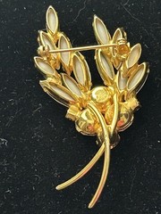 Vintage Juliana? Open Back Navettes Set In Goldtone -#470