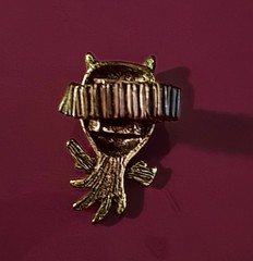 Vintage Mark by Avon Animal Attraction Whimsical Owl Ring Sz 5 Gold Tone Metal