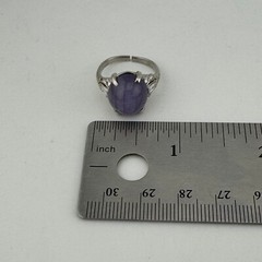 Vintage Platinum 17.46 ct. Lavender Star Sapphire Diamond Ring (For Restoration)