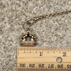 Antique Victorian Gold Filled Watch Fob Pendant Charm with pocket knife & chain