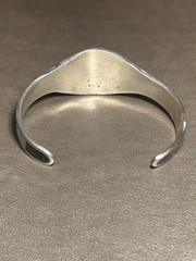 VTG Alpaca Silver Mexico FLOWER Mother Of Pearl Abalone Cuff Bracelet Size 5.5–6
