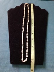 ​Vintage Carved Mother of Pearl Tulip Necklace 14K Gold Filled Clasp 14/20 25″