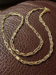 Signed 1/20 14K Gold Filled Mesh Braided Woven Twist Necklace Choker Vintage