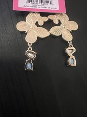 Betsey Johnson Bugging Butterfly Statement Necklace Ring Earrings Set – Rare-G4