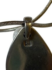 MOM Pendant Sterling Silver With White Pearl Choker Necklace 16” Mother’s Day