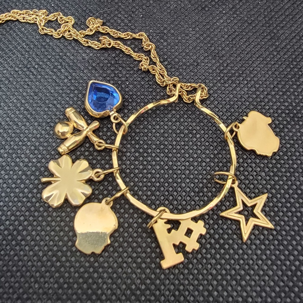 Vintage Charm Hoop Necklace