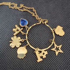 Vintage Charm Hoop Necklace